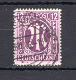 Bi-Zone MiNr. 15 a Gy gestempelt geprüft Hettler