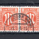 Bi-Zone MiNr. 21 Az gestempelt waag. Paar, geprüft Wehner