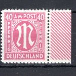 Bi-Zone MiNr. 30 d Bz Bogenrand postfrisch geprüft Hettler