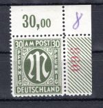 Bi-Zone MiNr. 29 b Bz r4 Eckrand postfrisch Fotbefund Hettler