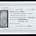 Bi-Zone MiNr. 20 A xa gestempelt senkr. Paar gefaltet Fotobefund Hettler