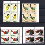 Ruanda MiNr. 1019-1026 ER-Viererblöcke postfrisch Heimische Tiere Vögel