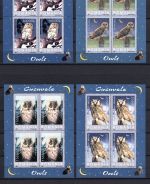 Rumänien MiNr. 5729-5734 Satz und Kleinbogen-Satz postfrisch Eulen, Vögel