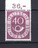 Bund MiNr. 133 Oberrand postfrisch geprüft Schlegel