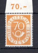 Bund MiNr. 136 Oberrand postfrisch gefaltet, geprüft Schlegel