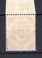 Bund MiNr. 136 Oberrand postfrisch gefaltet, geprüft Schlegel