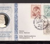Italien 1975 Numisbrief Medaille Michelangelo 925er Silber PP