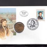 Österreich 1991 Numisbrief 20 Schilling Grillparzer