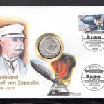 Bund 1992 Numisbrief 5 Reichsmark Hindenburg Graf von Zeppelin