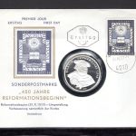 Österreich 1967 Numisbrief Togo 1000 Francs Martin Luther, Feinsilber PP
