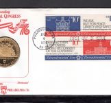 USA 1974 Numisbrief Bronzemedaille 200 Jahre 1. Continental Congress PP