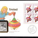 Schweiz 1986 Numisbrief Medaille Pro Juventute Kreisel Silber