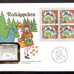 Schweiz 1985 Numisbrief Medaille Pro Juventute Rotkäppchen Silber