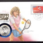 Bund 1988 Numisbrief Medaille Steffi Graf, Feinsilber