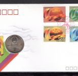 China VR 1989 Numisbrief Medaille 40 Jahre Volksrepublik China ST