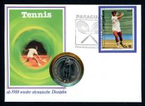 Paraguay/ Andorra 1988 Numisbrief 2 Diners Boris Becker ST