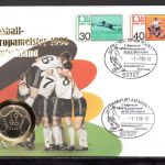 Bund 1996 Numisbrief 2 Pounds Großbritannien Fußball EM 1996 ST