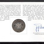 Bund 1995 Numisbrief Medaille 75. Geburtstag Fritz Walter ST