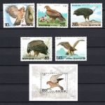 Nordkorea MiNr. 2017-2020 Block 502+268 postfrisch Greifvögel Eulen Uhus