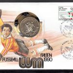 Italien 1988 Numisbrief Ungarn 100 Forint Fußball WM 1990 ST