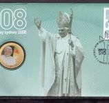 Australien 2008 Numisbrief 1 Dollar Weltjugendtag in Sydney ST