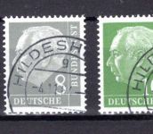 Bund MiNr. 179 y II ff gestempelt z. Teil geprüft