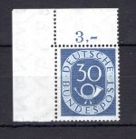 Bund MiNr. 132 postfrisch Eckrand ol, Bogenrand gefaltet, geprüft