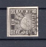 Bayern MiNr. 1 II a gestempelt Fotoattest Brettl