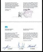 Sowjetunion 1. Weltraumbeleg MIR und zurück Autogramme und Zertifikate