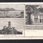 AK (Bad) Godesberg 1926 Burgruine, Gasthof zum Godesberg, Raddampfer
