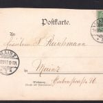 AK Mainz 1897 Bahnhof