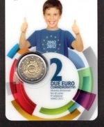 San Marino Coincard 2 Euro 2012 im Folder "Euro-Bargeld" ST