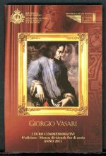 San Marino Coincard 2 Euro 2011 im Folder "Vasari" ST