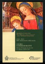 San Marino Coincard 2 Euro 2013 im Folder "Pinturichio" ST