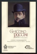 San Marino Coincard 2 Euro 2014 im Folder "Puccini" ST