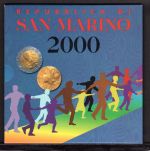San Marino 2000 KMS im Folder mit 1 - 1000 Lire ST