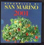 San Marino 2001 KMS im Folder mit 10 - 5000 Lire ST