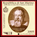 San Marino 2005 2 Euro Galileo Galilei im Klappfolder ST