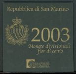 San Marino Coincard KMS 2003 im Folder mit 5 Euro "1700 J. San Marino" ST