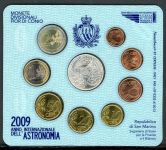 San Marino Coincard KMS 2009 im Folder mit 5 Euro "Jahr der Astronomie ST