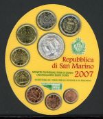 San Marino Coincard KMS 2007 im Folder mit 5 Euro "Chancengleichheit" ST