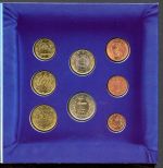 San Marino Kursmünzensatz 2002 im Folder unzirkuliert