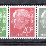 Bund Zusammendruck MiNr. W 22 YI postfrisch geprüft Schlegel