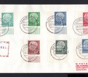 Bund Heuss Lumogen MiNr. 179-260 y R-Brief incl. 185 y DZ