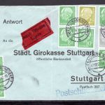 Bund Zusammendruck MiNr. S 46 + ZF Mischfrankatur