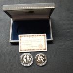 Südkorea 1986 + 1987 3x 1000 + 3x 2000 Won Olympiade 1988 in Etuis PP