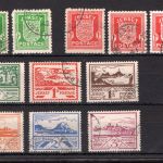 Bes. Geb. WK II Jersey MiNr. 1-8 gestempelt 1-2 x-z geprüft Möhle