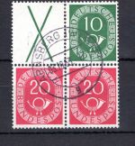 Bund Zusammendruck MiNr. S 7 gestempelt ungefaltet, gepr. Schlegel