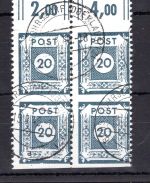 SBZ Ost-Sachsen MiNr. 48 E c postfrisch 4er Block, geprüft Kunz