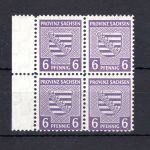 SBZ Provinz Sachsen MiNr. 69 X A a postfrisch 4er Block, geprüft Ströh